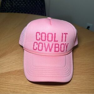 Pink 'Cool It Cowboy' Trucker Hat